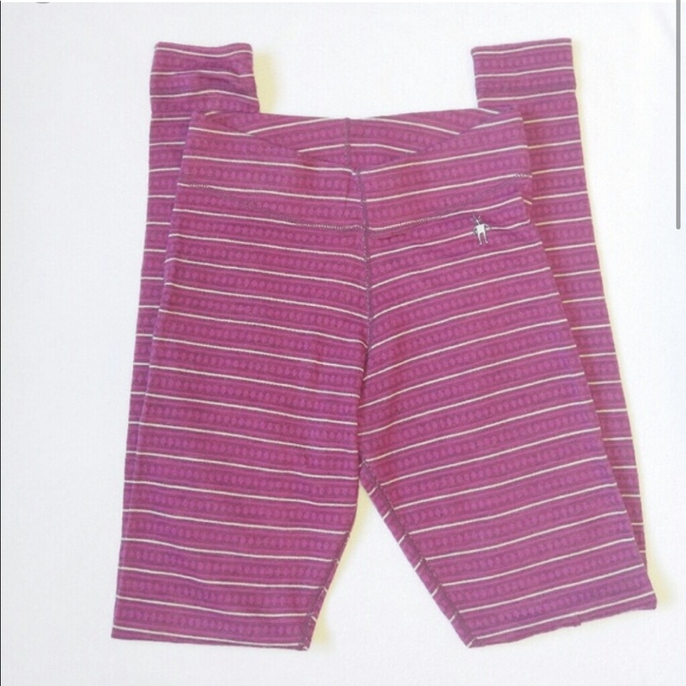 Smartwool Purple Striped Leggings